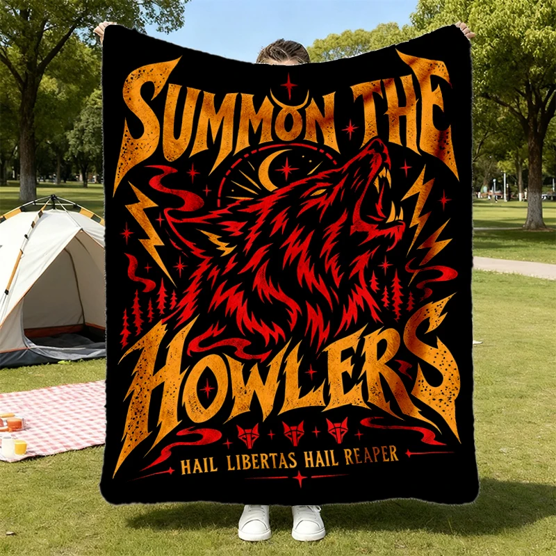 Darrow The Reaper Flannel Blanket, Red Rising, Summon The Howlers Flannel Throw, Mars Sevro Cozy Blanket