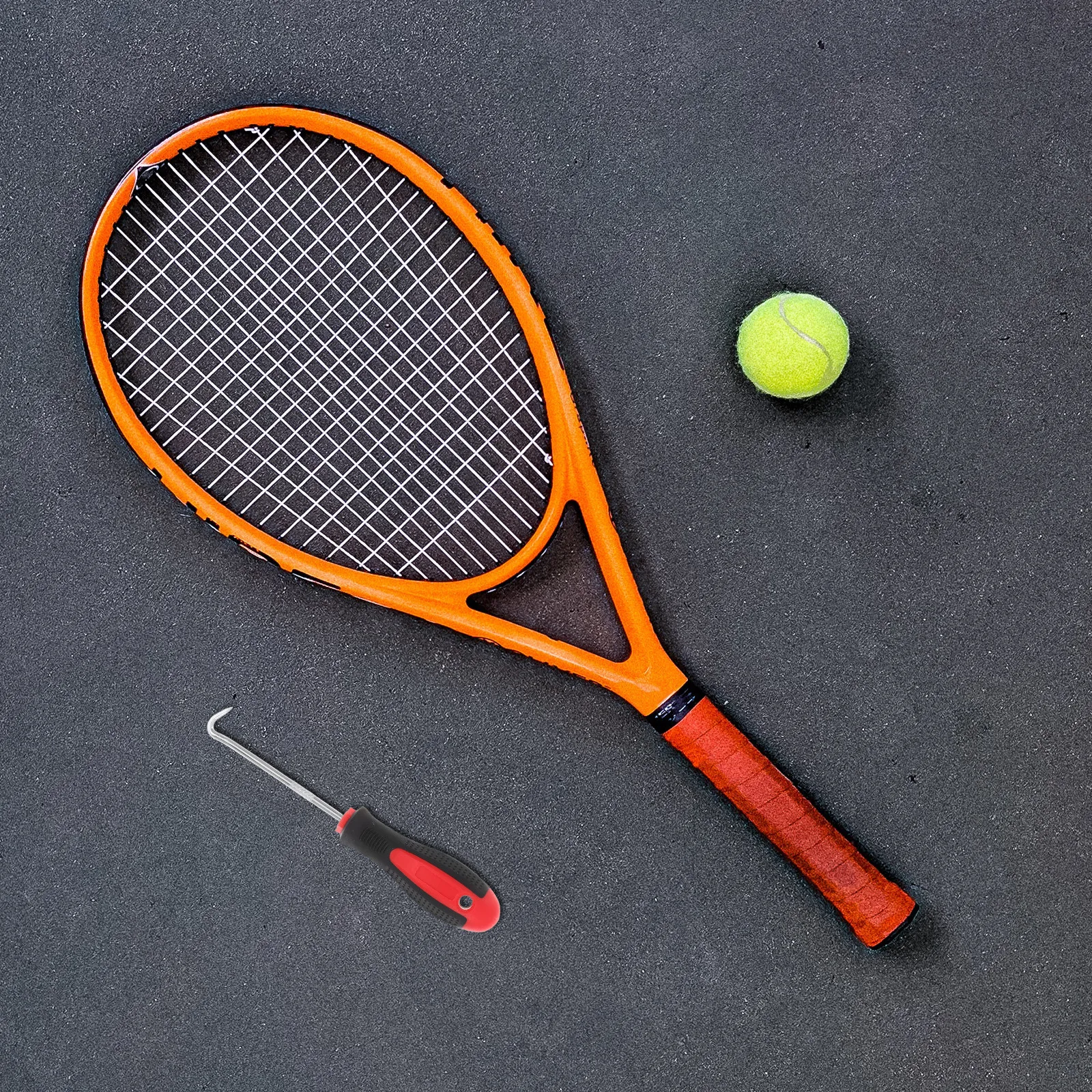 

Racket Stringing Hook for Badminton Tennis Stringing Machine Tool Aluminum Alloy Body Plastic Handle Comfort Grip Versatile Wire