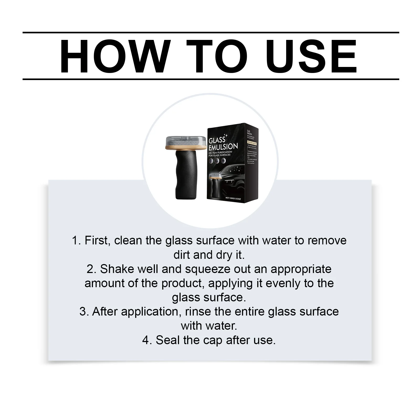 Professional Car Glass Cleaner Oil Film Smoothing Brush Windshield Maintenance Auto Glass Polish Clear Visibility 100g view 5