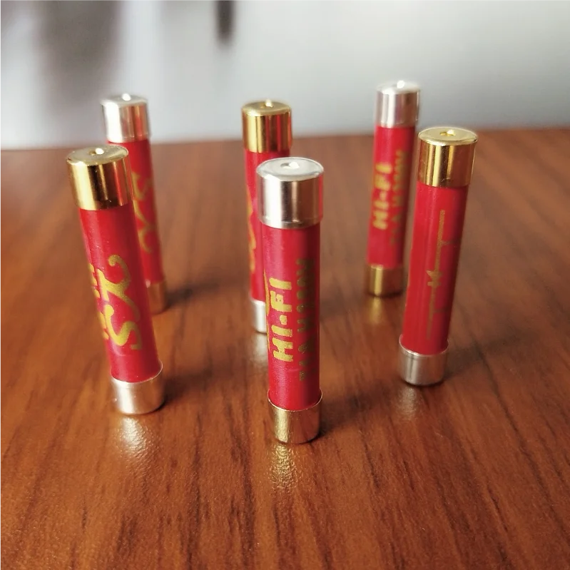 1pcs 100% Original British YS Gold Plated Silver Nano Audio Fuse Amplifier CD Decoder Gallbladder 6x32mm