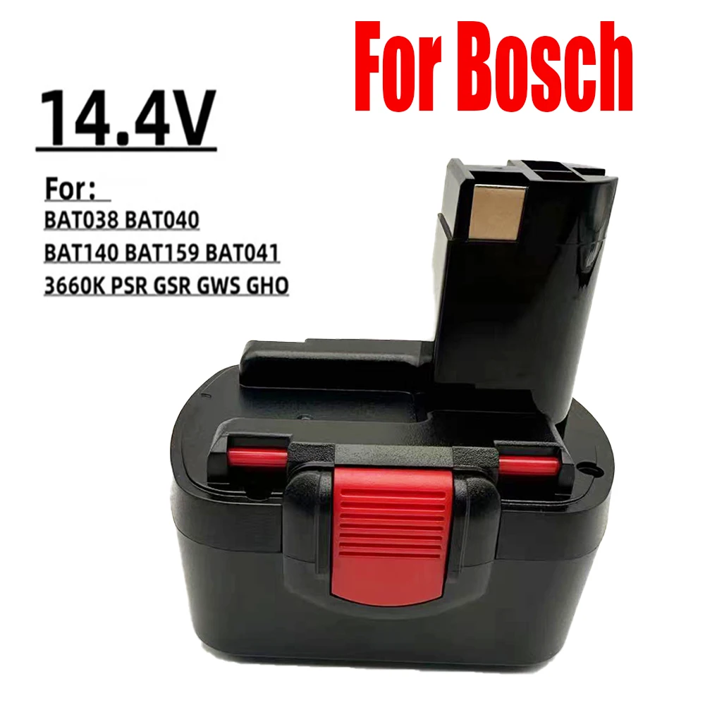 🎄 Pour Bosch 🎄   BAT038BAT040BAT140, PSR 14.4VE-2GSR 14.4V GDS35614BAT041 avec batterie NI-CD pour outil électrique 14.4V 12800mAh