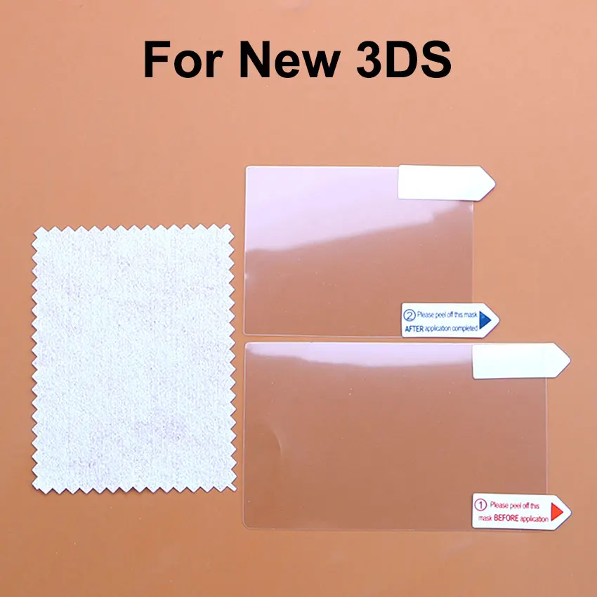 1pcs Top Bottom HD Clear Protective Film For NDS Lite NDSL NDSi For 2DS 3DS New 3DS ll XL LCD Screen Protector With Packaging