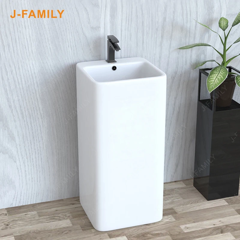 

Chaozhou Factory Floor Standing Basin And Freestanding Basin With Ceramic Material