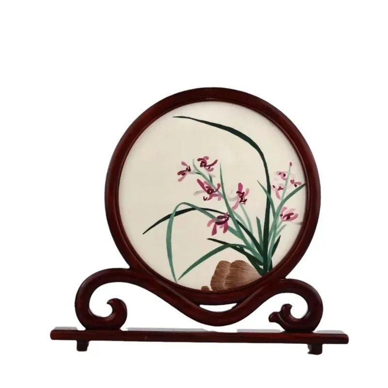

Embroidery ornaments, handmade double-sided Suzhou embroidery table, tabletop ornaments