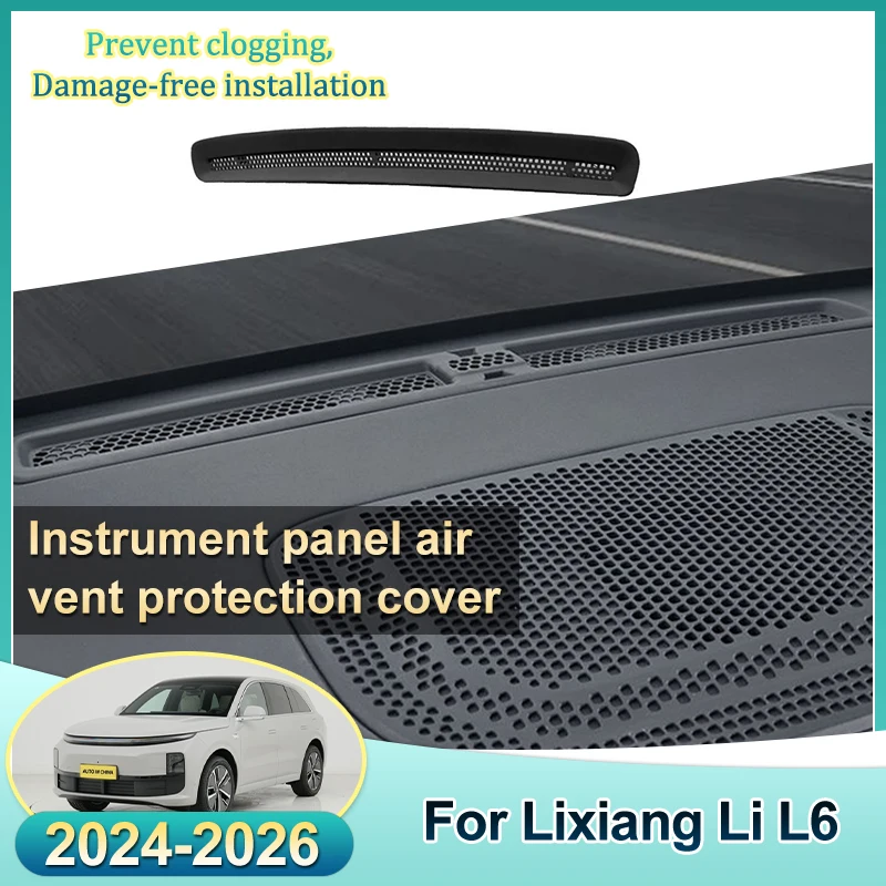 For Lixiang Li L6 2024-2026 Car Central Control Instrument Air Outlet Protection Cover Air Conditioning Dust Net Interior Parts