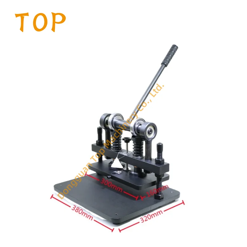 2T Double Column 300*160mm Manual Gear Core Components Cloth Leather Fabric Paper Rubber Sponge Punching Cutting Machine