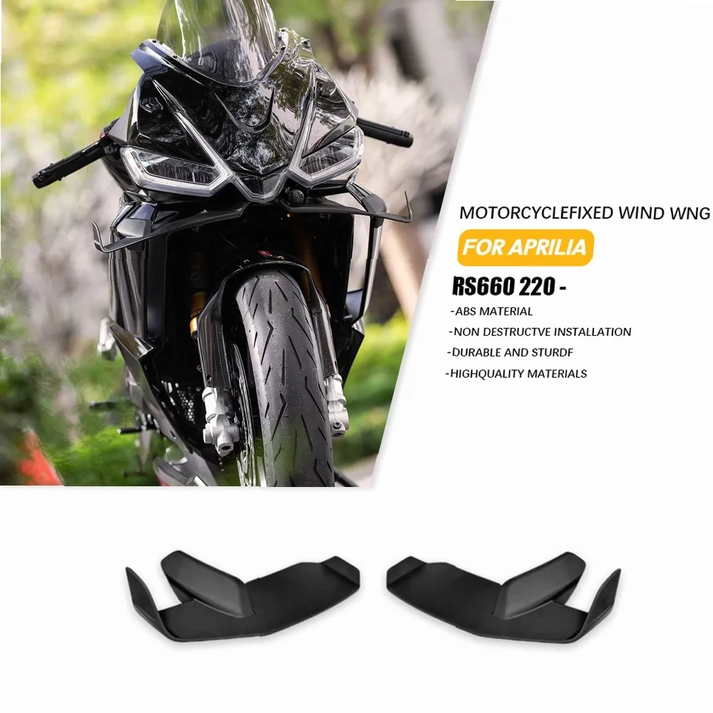 For RS660 2020-2024 Motorcycle Front Spoiler Winglet, Aerodynamic Wing for Downforce, New Accessories