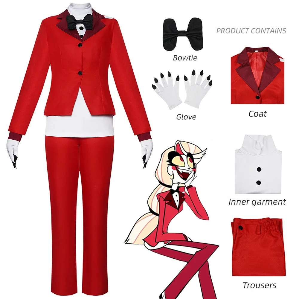 Anime Hazbin Charlie Morningstar Cosplay Kostüm Hotel Charlie Morningstar Uniform Outfit passt Halloween Kostüme für Männer Frauen