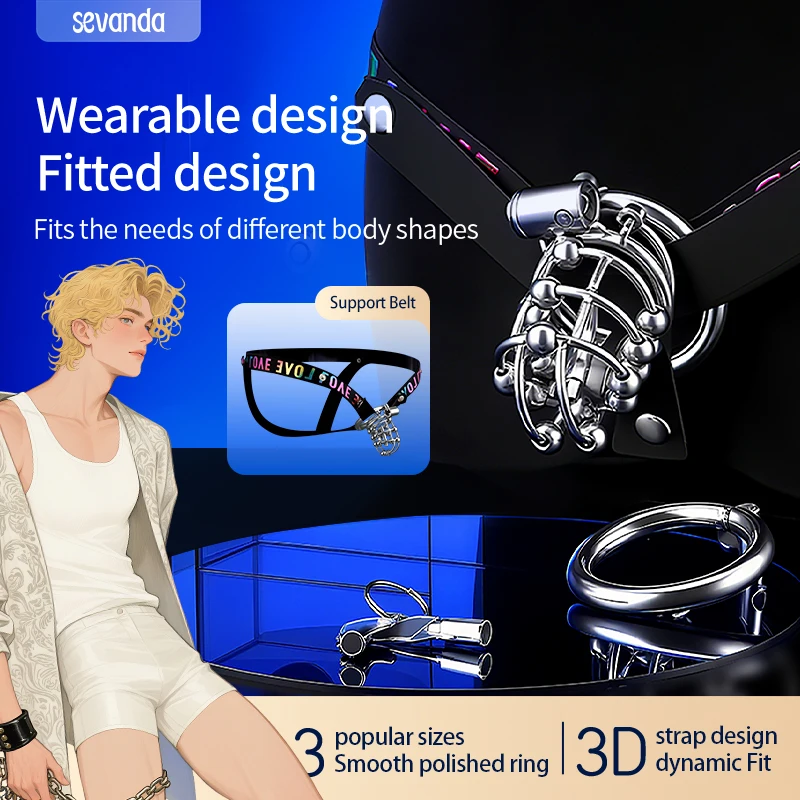 Afsluitbare metalen peniskooi met 3-ringen Urethrale plug- en kuisheidsgordel - Anti-cheatapparaat voor mannelijk orgasmeontje, cockkooi voor volwassenen