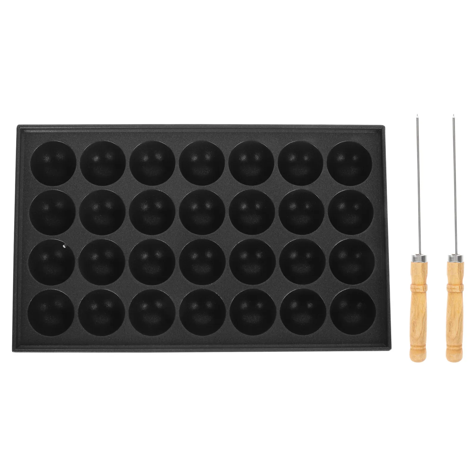 

1Set Takoyaki Pan Heavy Duty Nonstick Cast Iron Baking Tray Gas Burner Octopus Grill Kitchen Tool Takoyaki Pan