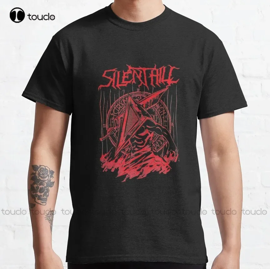 Silent Red Thing Silent Hill Pyramid Head Heavy Metal Band Tee Horror Video Game Movie Retro Tee Graphic Novelty Love T-Shirt