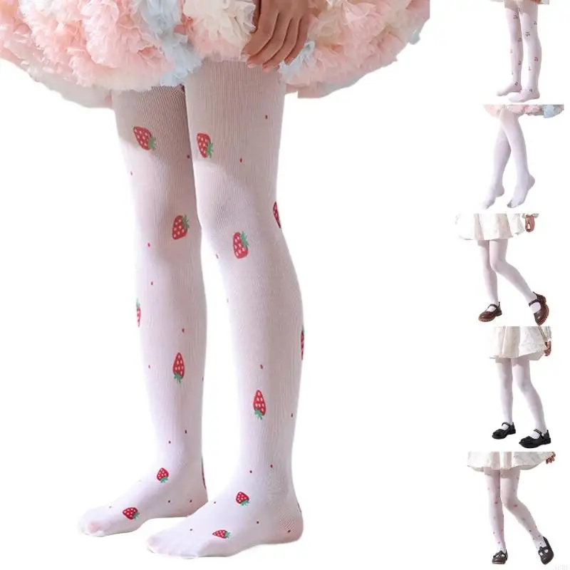 

N80C Baby Girls Pantyhose Lovely Print 3-12T Kids Tights Trend Infants Toddlers Long Stockings for Daily Wear & Parties