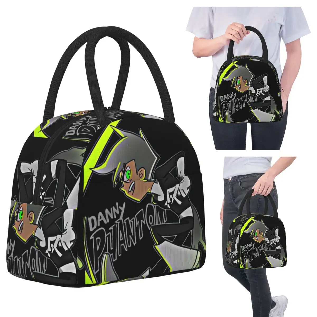 

Danny Phantom Insulated Lunch Bag for Women Office Cooler Thermal Food Box Tote Portable Lunch Boxes Container