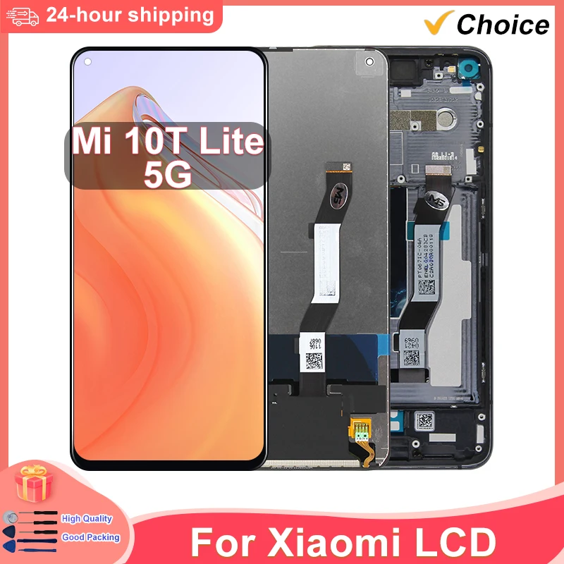 CHOICE IPS For XIAOMI MI 10T Lite 5G LCD M2007J17G Display Touch screen Assembly Parts For XIAOMI 10T Lite Display