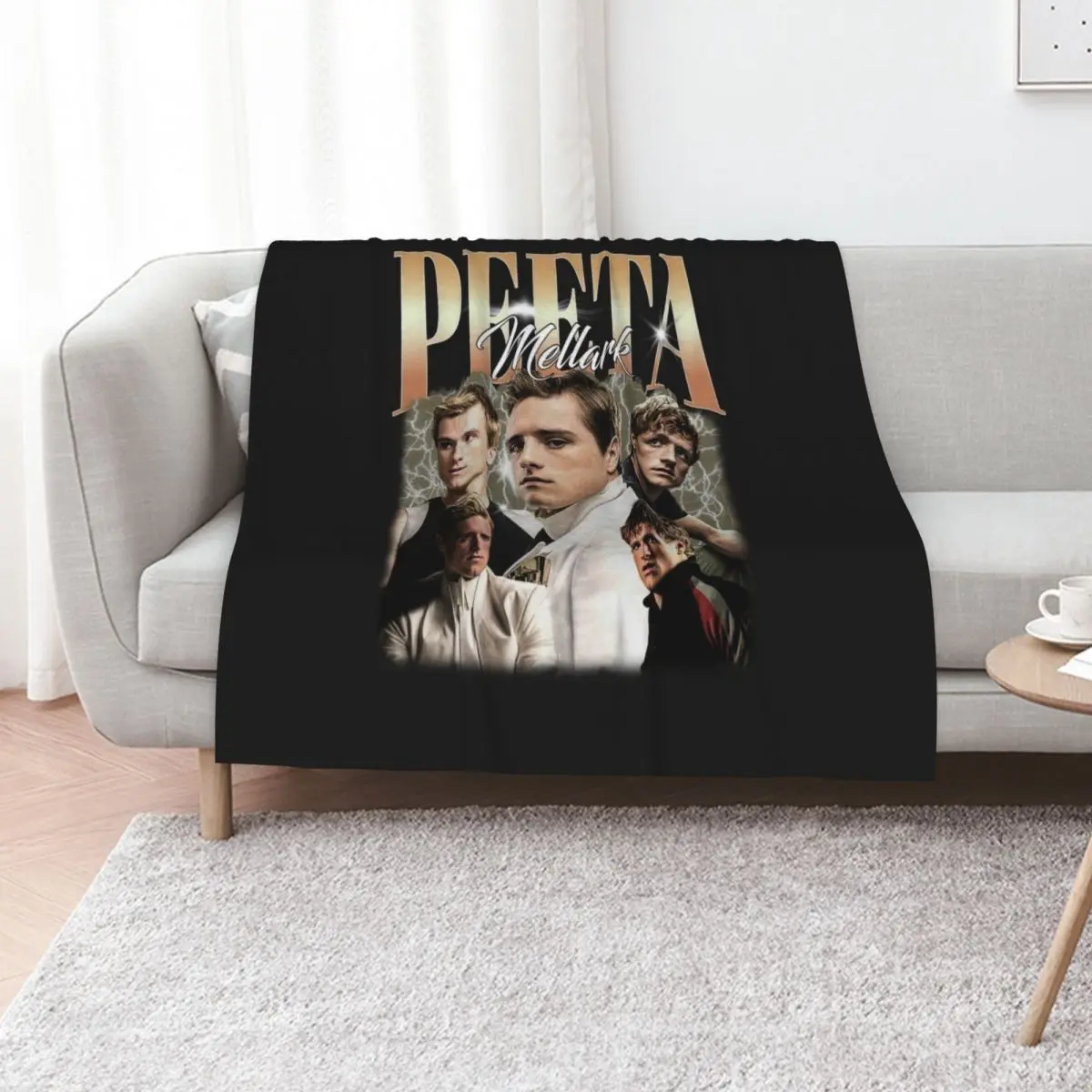 Peeta Mellark Vintage Unisex , Limited Peeta Mellark Vintage T-, Gift, Best Peeta Mellark Sweat Gift Idea Fan Throw Blanket