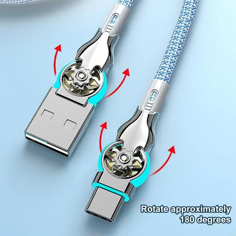 180 Degree Angled Design Charging Wire for Horizontal Screen Gaming and Daily
