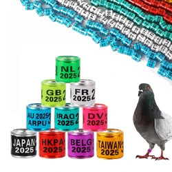 50 Pcs 2024/2025 Style Durable Digital Bird Foot Rings Identity Management Pigeon Racing Training Tool Identification Supplies