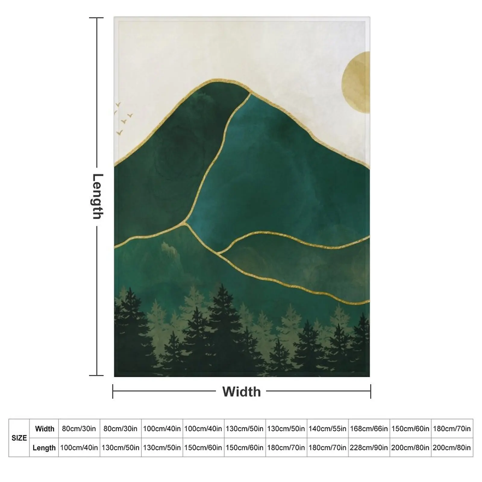 Mount Hood // Picture of a Emerald Abstract Dream and the Oregon Mountain Wilderness Throw Blanket Plush Custom Blankets