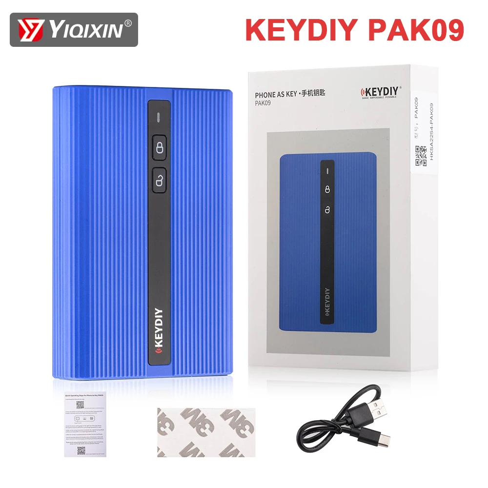 KEYDIY PAK09 Phone As Key Remote Control Phone Key Adapter Box Bluetooth Keyless Entry Supports Up To 6 Physical Key Addition