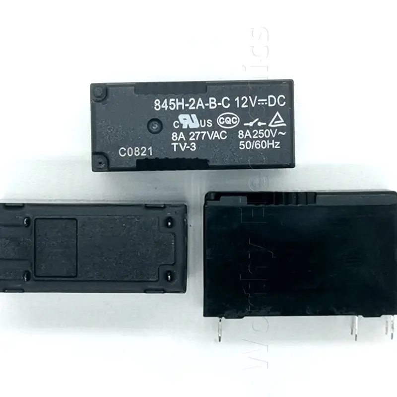 

Free shipping 10pcs/lot 845H-2A-B-C-12V 8A 6PIN Relay
