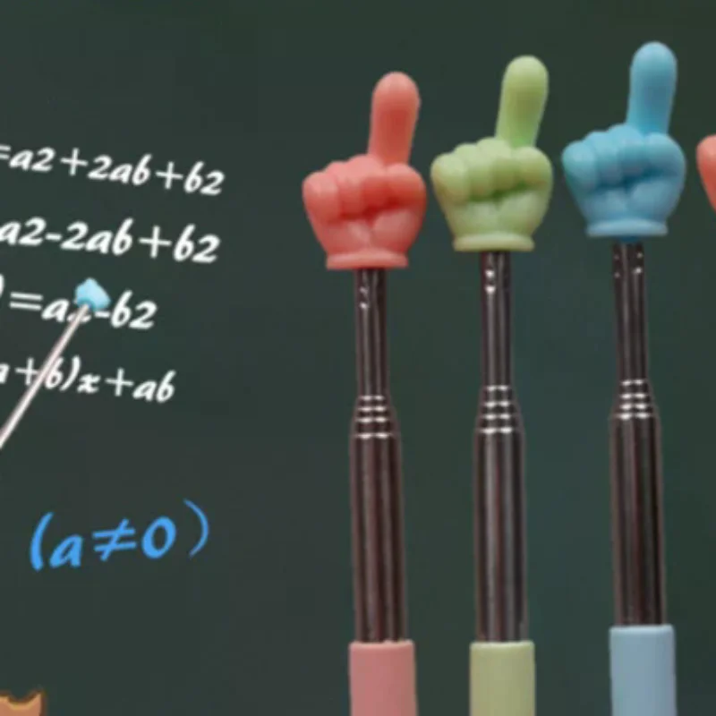 

Выдвижная указка для учителя, дизайн пальца, телескопическая школьная указка из нержавеющей стали, принадлежности для учителя для классной комнаты