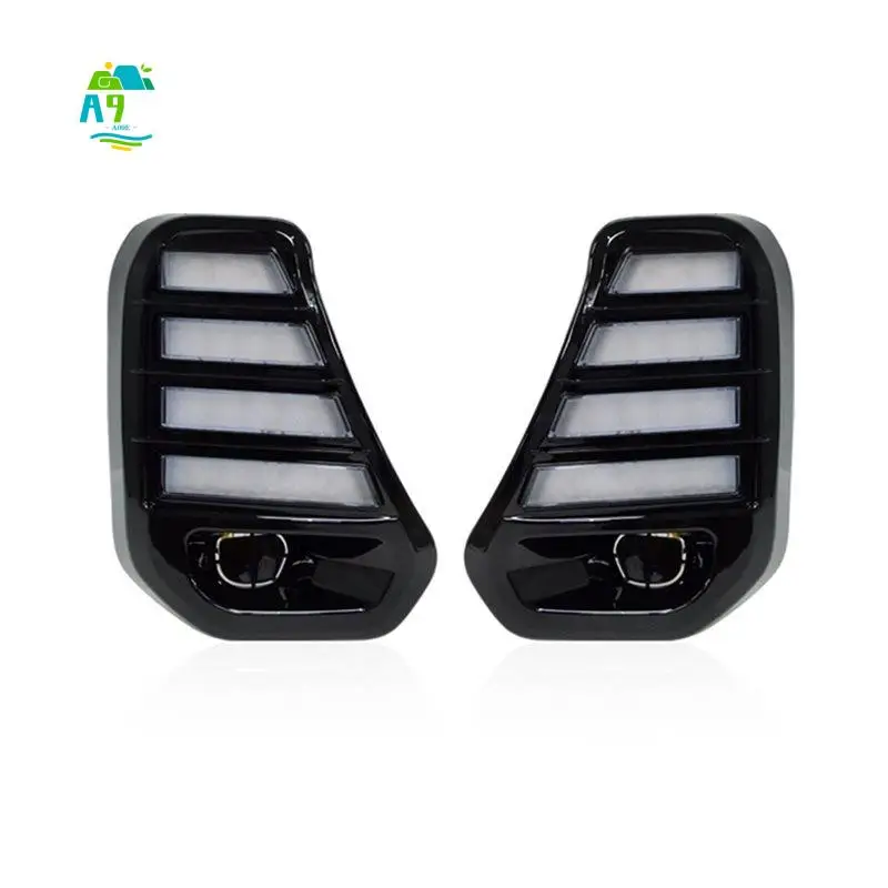 A09E-Front Bumper Light Daytime Running Light For Toyota Hilux GR Sport Revo Rocco 2020-2023 Turn Signal Light Accessories