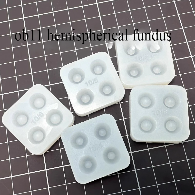 Bjd Resin Fundus Ob11 Hemispheres Fundus Mold Two Pairs of Translucency Silicone Materials Handmade Polymer DIY Doll Eye Mold