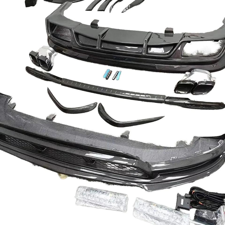 

2021+ for Mercedes Benz GLS Maybach High Quality Carbon Fiber Body Kit LD Style Front Bumper Lip & Rear Diffuser New Condition