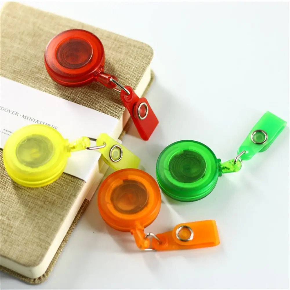 Belt Clip Retractable Badge Reel Key Ring Anti-Lost ID Card Holder Keychain Chest Card Easy-to-pull Buckle Office Suppliers