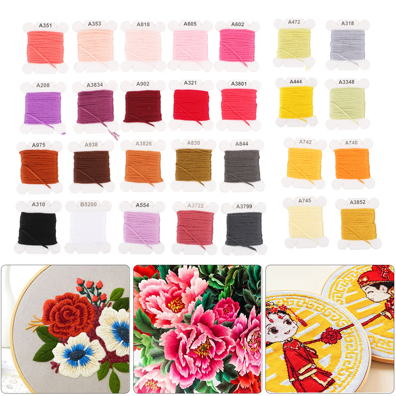 40 Rolls 4 Meters Embroidery Thread Set High Quality Cotton Sewing Threads For Dresses Blouses Blankets Hand Quilting Stitching