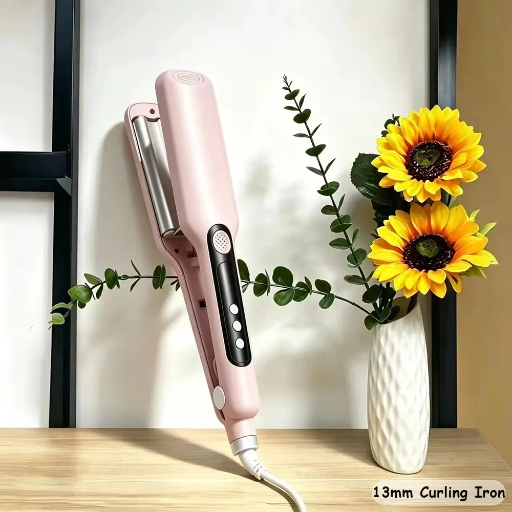 Adjustable Temp Fast Heating Hair Crimper Vintage Wool Roll Curling Iron Home Use Hair Waver For Women