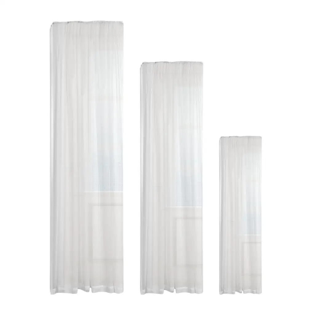 Sheer Voile Tulle Curtain Panel Ready Window Valance for Bedroom Living Room Kitchen Modern Home Drapes