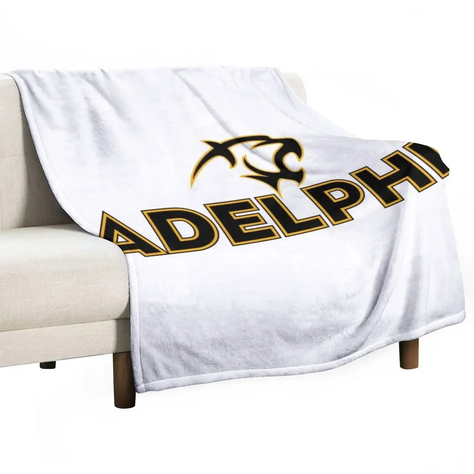 Adelphi Panthers current Throw Blanket for sofa Hair Soft Plush Plaid Flannel Blankets