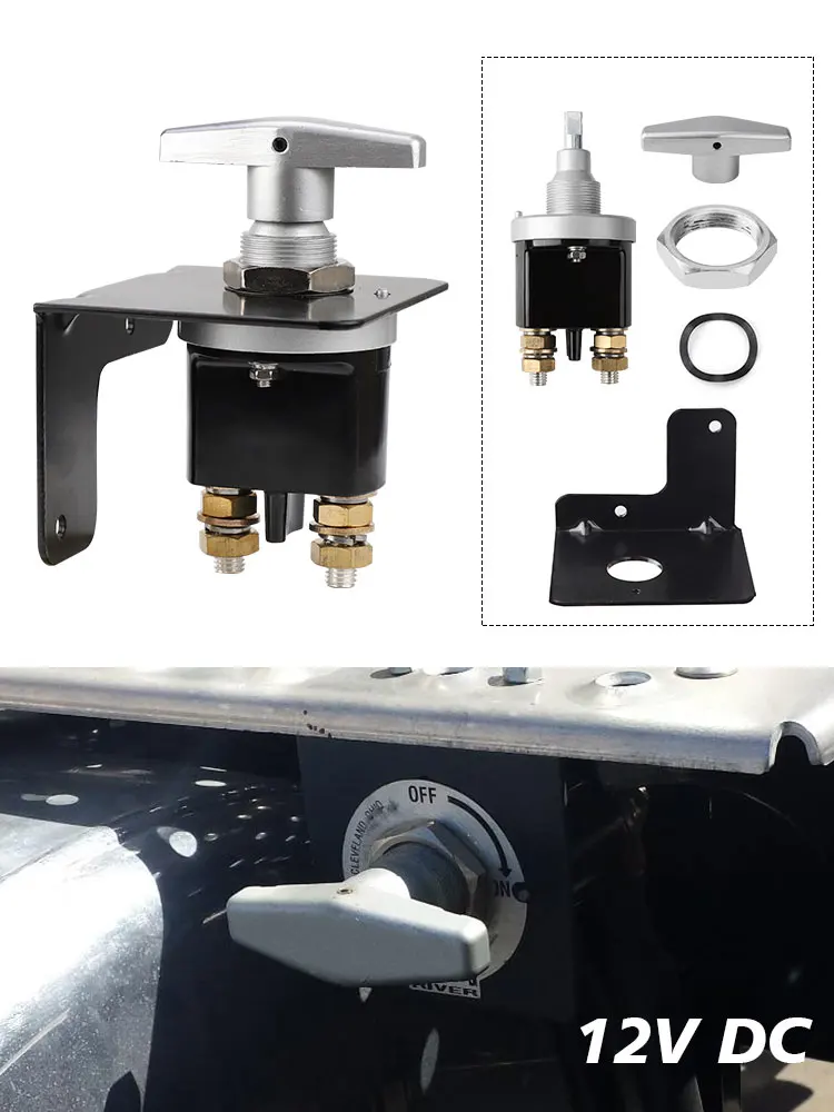 24v For RV Camper Van Truck Boat Heavy Duty Battery Kill Mass Switch Battery Circuit Cutter Disconnecter Isolator With Keyhole