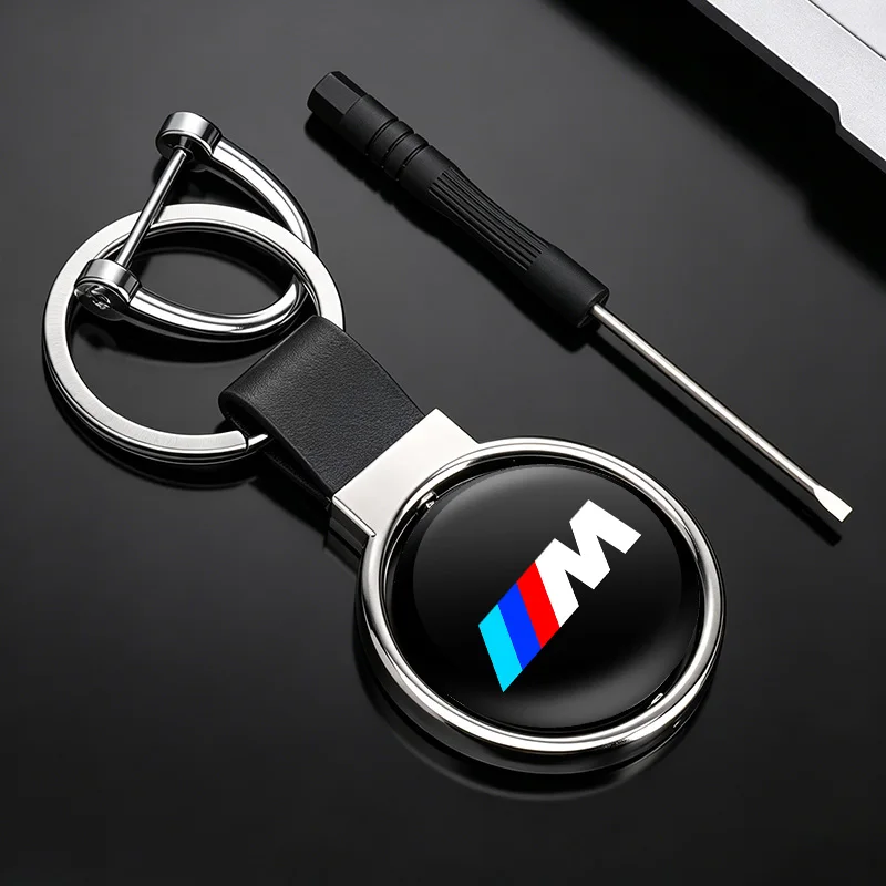 Car Keychain Double sided circular pendant Metal Alloy keyring For BMW M Emblem M2 M3 M5 X1 X3 X5 X6 E46 E39 E36 E60 Accessory - view 4