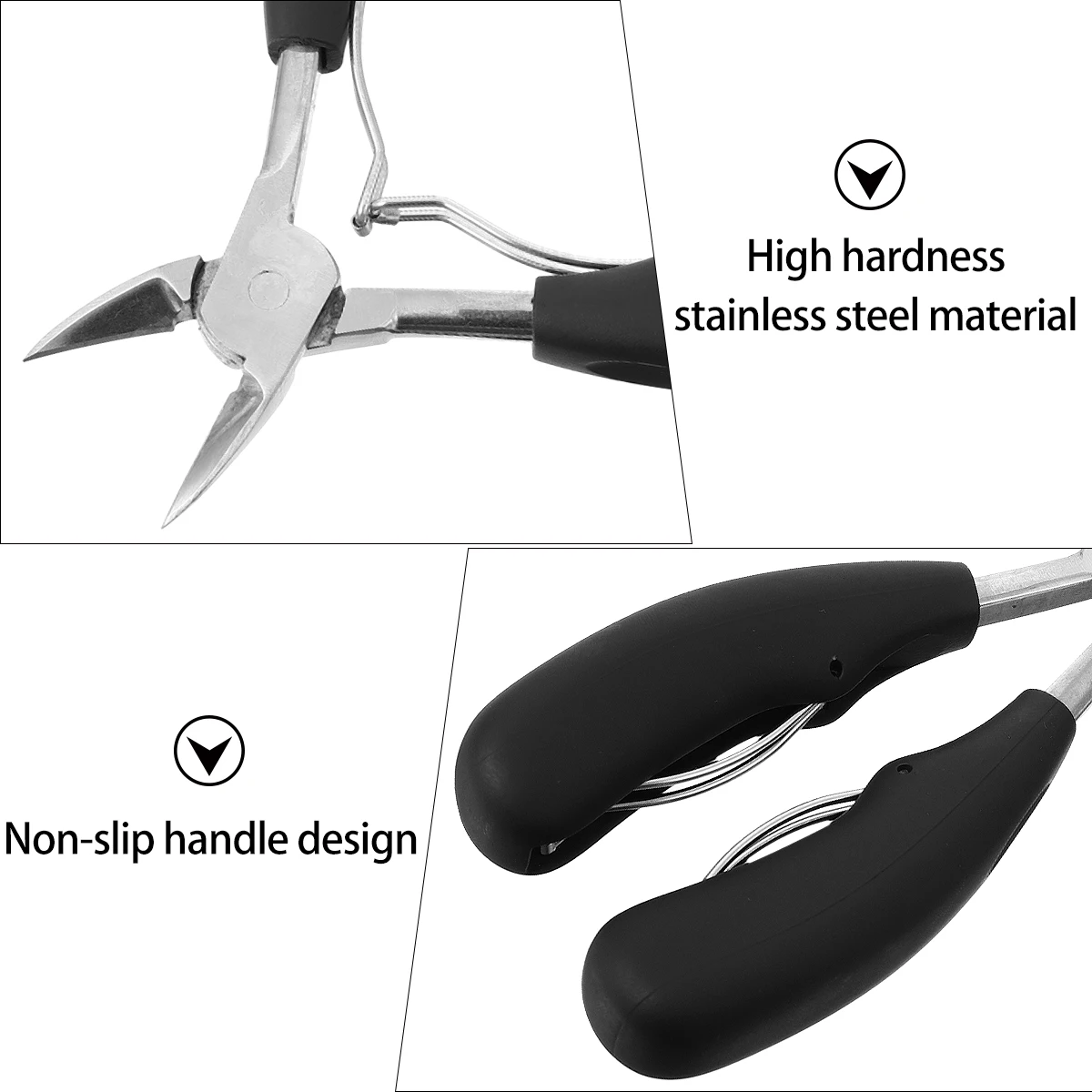 

1Pcs Curved Nail Clipper Ergonomic Grip Toenail Clippers for Dead Skin Trimming Portable Manicure Nipper Stainless Steel