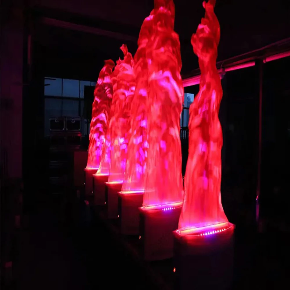 Nieuwe Led Rgb Gesimuleerde Effect Kerst Zijde Vlam Effect Podiumverlichting Met Afstandsbediening Voor Dj Nachtclub Vlam Machine