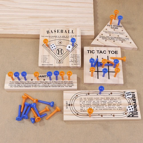 어린이 교육용 나무 페그 보드 게임, 루반 락 스코어보드, 미니어처 골프 전통 게임, 체스 게임 