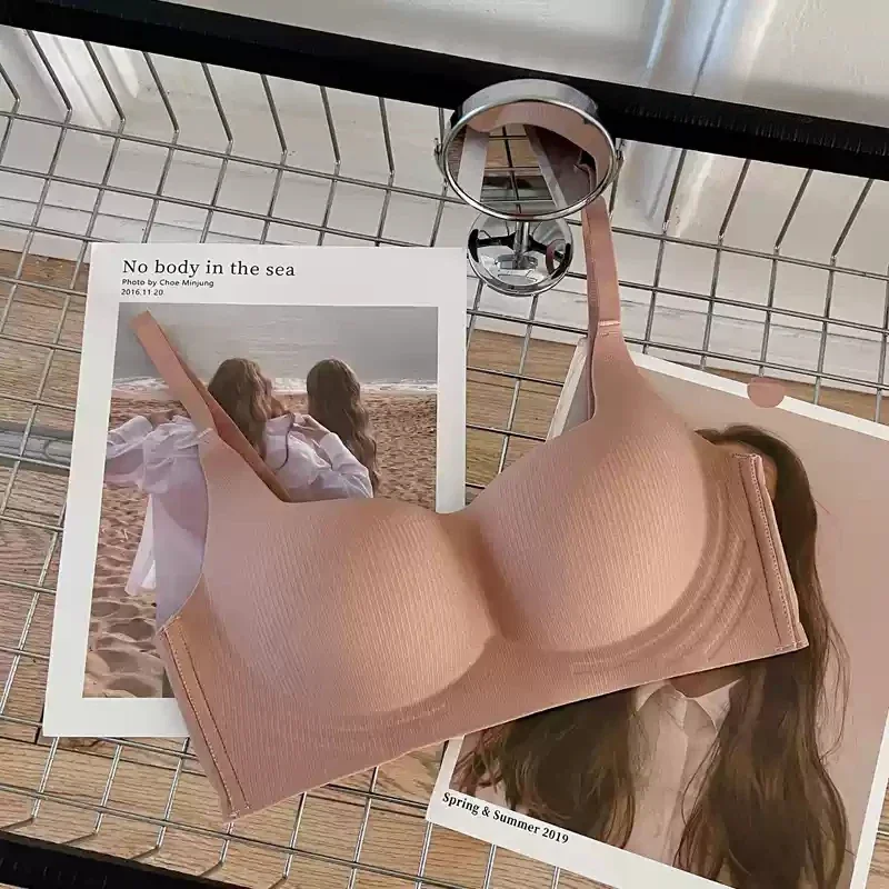 Sujetador Sin Aros Realce Sin Costuras Soporte الجانبي المضاد Caidm Para Senos Pequeños Brasier Comfort Sin Varillas Levantamiento