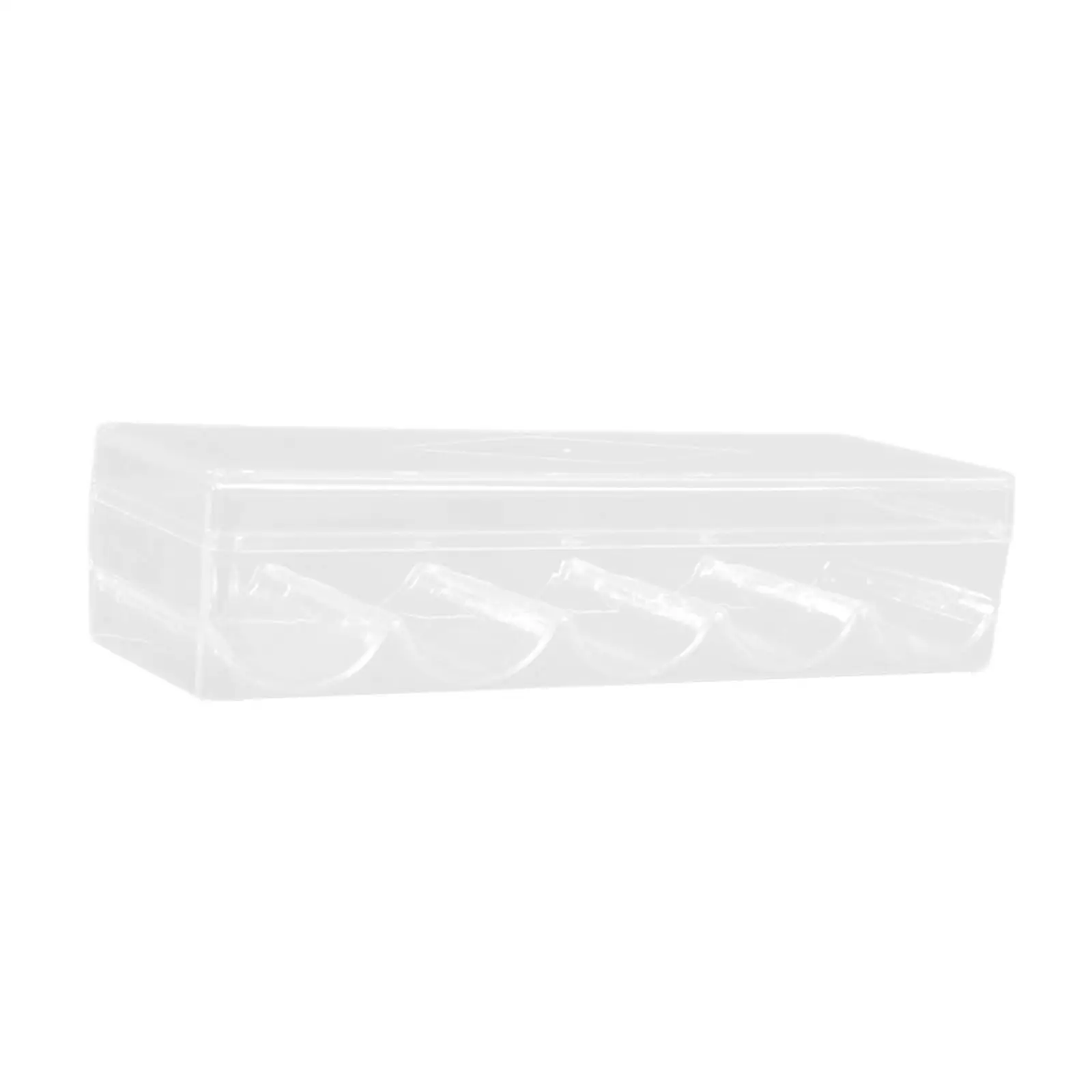

Clear Acrylic Chips Case Holds 100 Chips 5 Compartment Multipurpose Holder Display Cabinet with Cover for Family