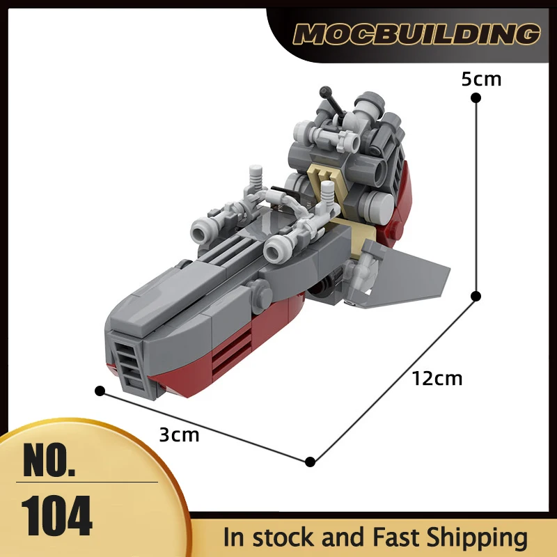 MOC Movie Series Space Speeder Minifig Scale Model Building Blocks DIY Assembly Bricks Collection Display Toy Creative Xmas Gift