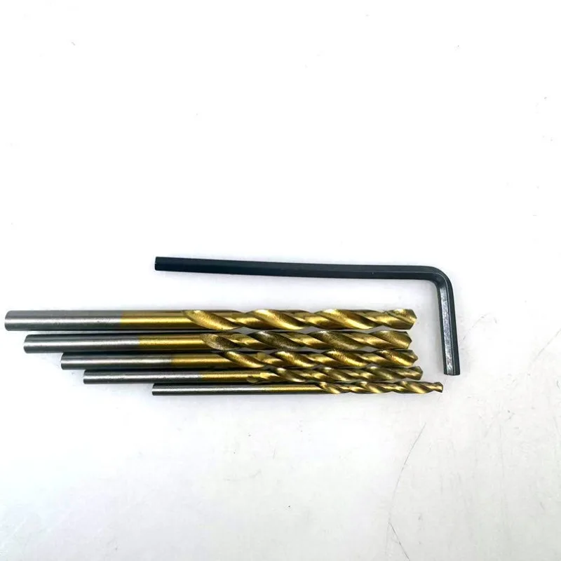Titanium Coated Hex Shank Countersink Drill Bit Set Replaceable Twist Drill Woodworking Sink Hole Bit For Screw Cap Chamfering