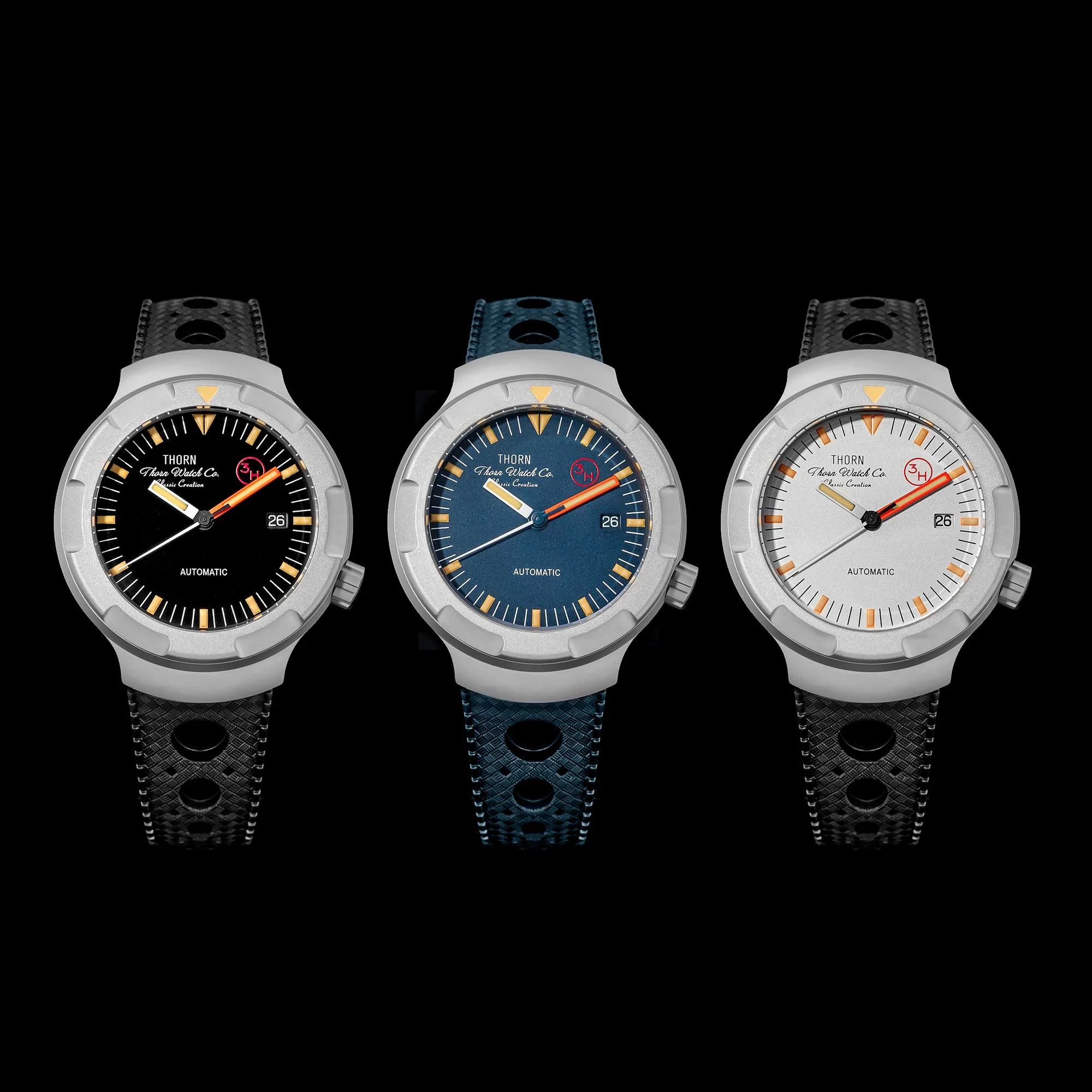 THORN T011 Мужские титановые часы PT5000 с автоматическим механизмом, механические часы, винтажные часы с сапфировым стеклом, светящиеся, 10 бар, водонепроницаемые