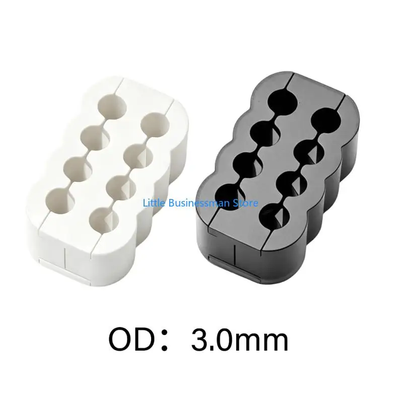 Set mit 8-poligen PC-Kabelführungsklammern, zusammensteckbaren Kabelführungshaltern aus ABS, 10er-Pack für saubereres – Detail 6
