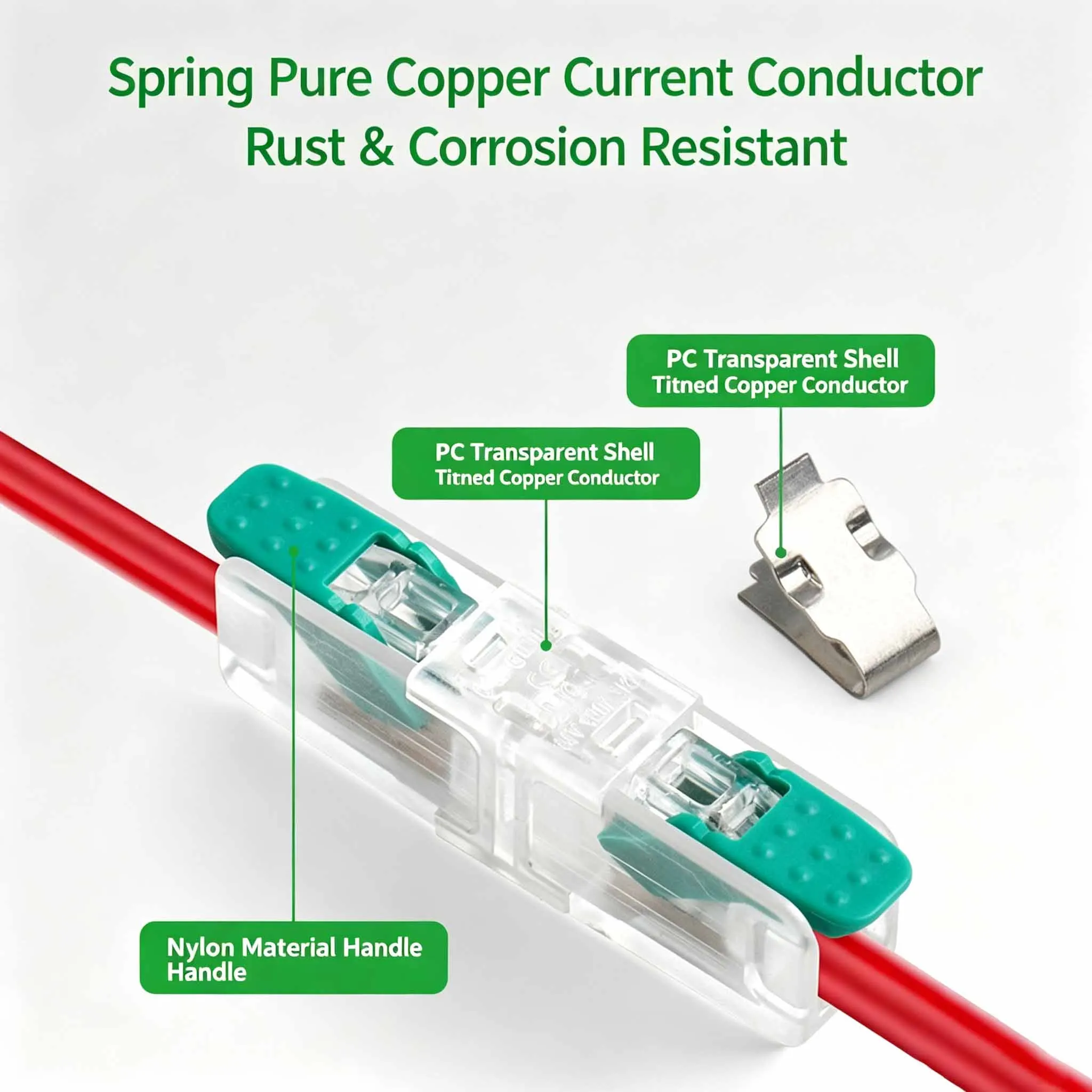 H-Type Quick Wire Terminal Push-in Plug-in Cable Splice Connector Multi-in Multi-out Lamp Wiring Splitter for Hard Soft Wire