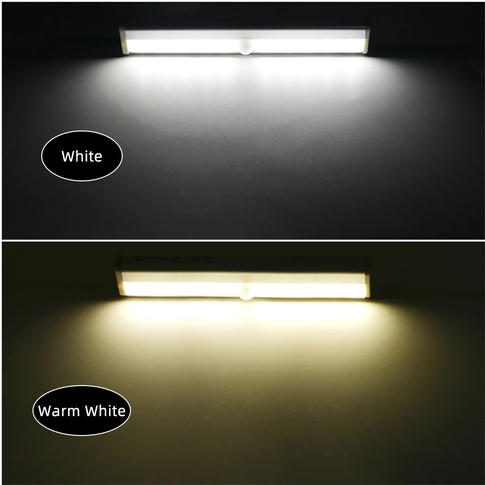 LED Bar Light Under Cabinet Lights Lighting for Bedroom Wardrobe Smart PIR Motion Sensor Night Light for Home