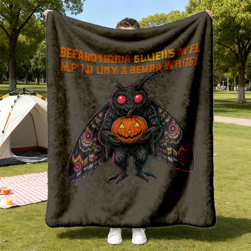 Funny Mothman Believes In You Halloween Flannel Blanket