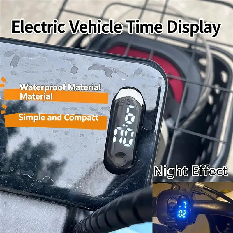 Electric Vehicle Time Display With Waterproof Clear Night Effect For Electric Scooters Bikes Motorbike Daily Commutes