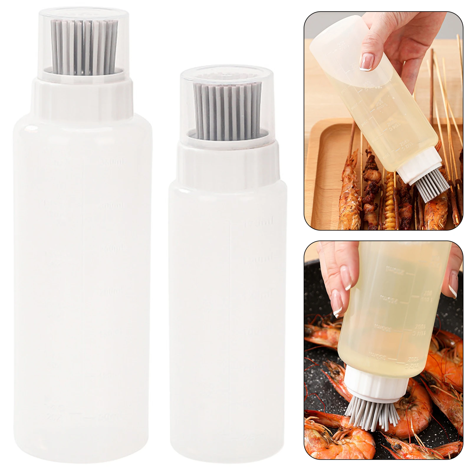 Home Silicone Oil Bottle With Brush Easily Spread Oil, Butters, Or Sauces For BBQ Pancake