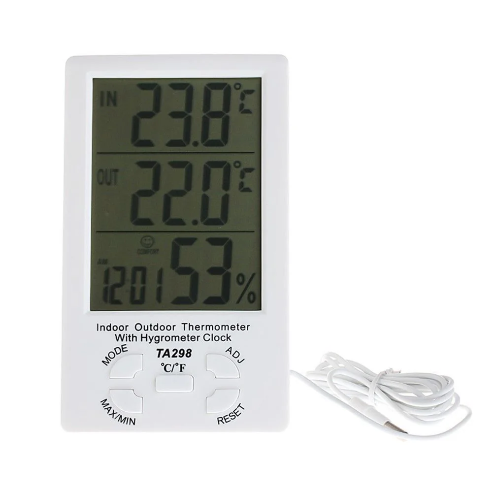 Hygrometer Thermometer KTJ TA298 Large Screen Meter Humidity Thermometer Electronic Household Temperature Hygrometer